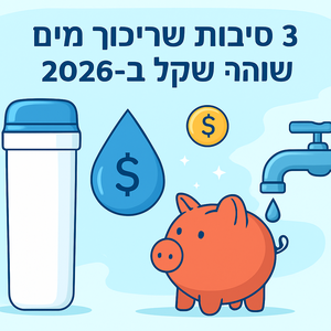 Illustrative image for a support article about '3 סיבות שריכוך מים שווה כל שקל ב-2026' in the general field.
